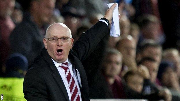 Hearts manager John McGlynn