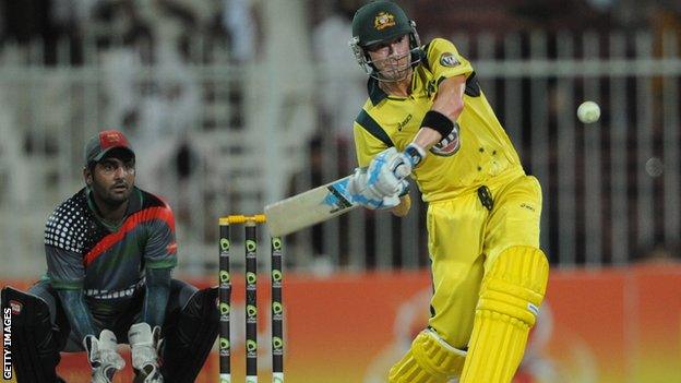 Michael Clarke batting against Afghanistan