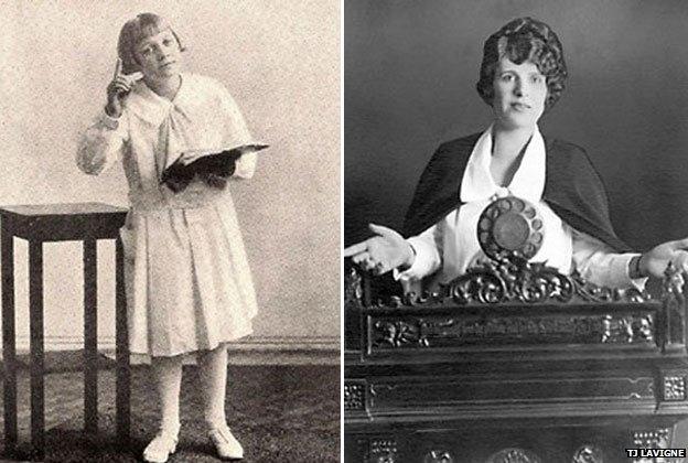 Uldine Utley (l) and Aimee Semple McPherson (r)