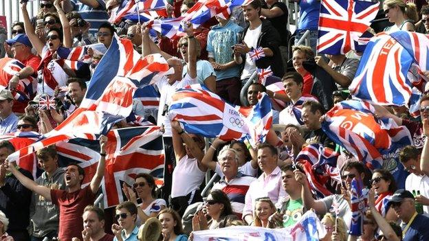 GB fans cheer on competing athletes
