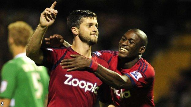 Shane Long (left0 scored twice for west brom at Yeovil