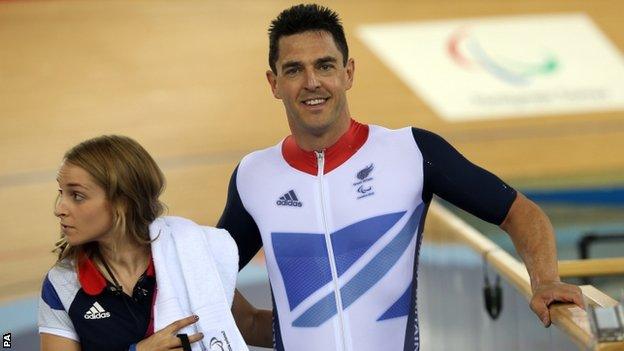 Mark Colbourne (right) won silver