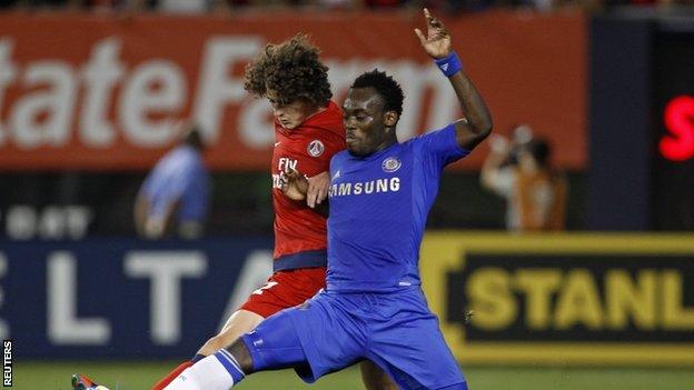 Chelsea midfielder Michael Essien