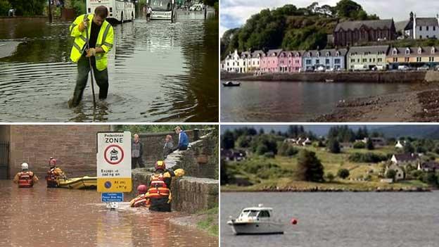 The north west of Scotland was drier than usual whereas other places experienced as much as twice the normal rainfall