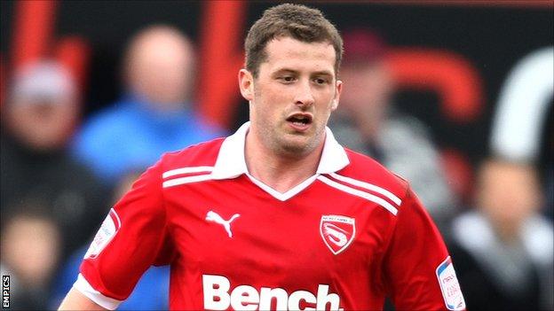 Morecambe striker Danny Carlton