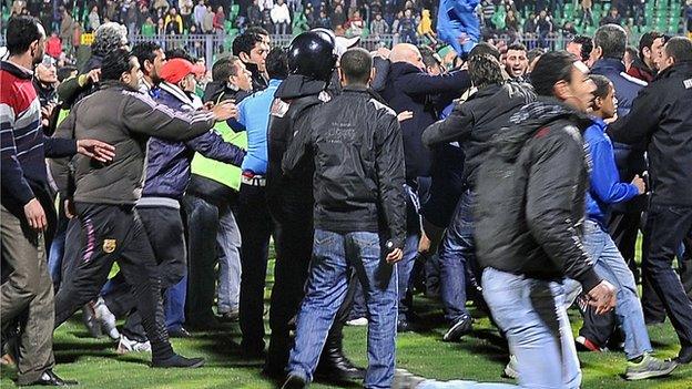 Egyptian football fans at Port Said