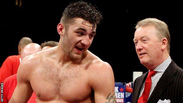 Nathan Cleverly and promoter Frank Warren