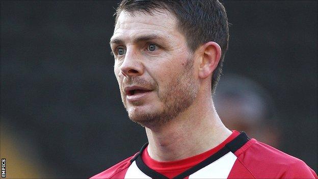 Exeter City striker Jamie Cureton