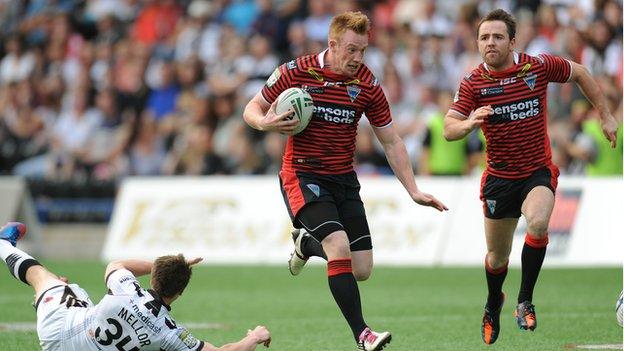 Chris Riley's first try v Widnes