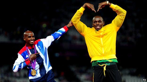 Mo Farah and Usain Bolt