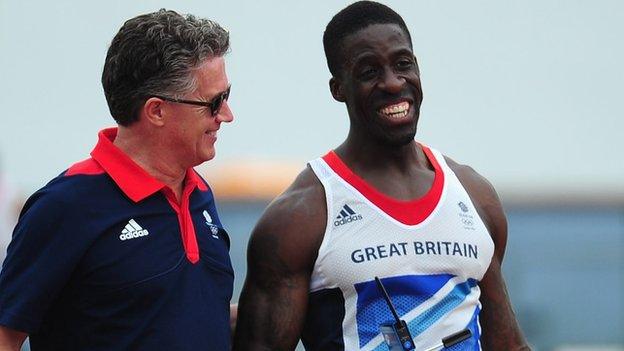 Charles van Commenee and Dwain Chambers