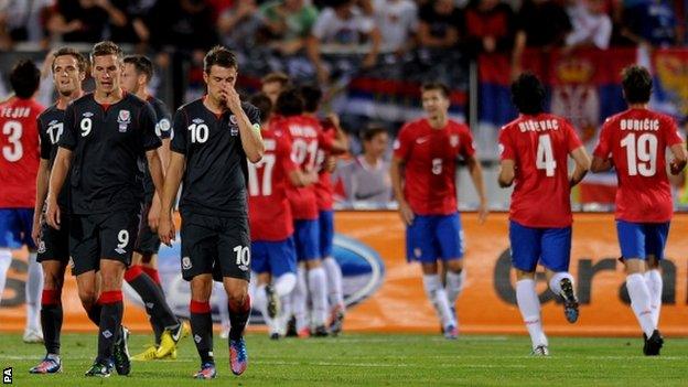 Wales contemplate a heavy defeat in Serbia