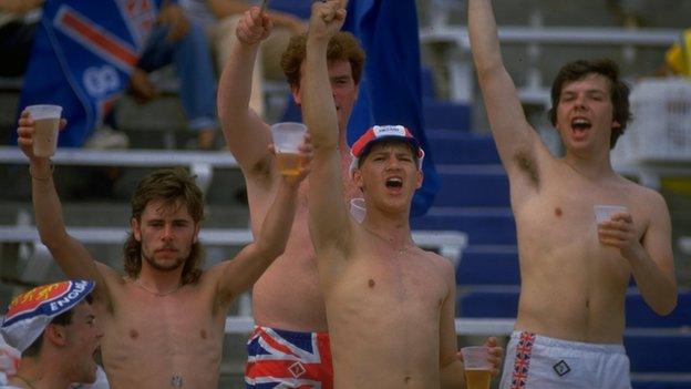 England fans in 1986