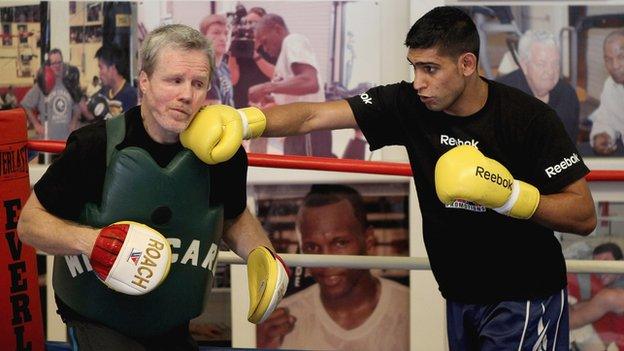 Freddie Roach and Amir Khan