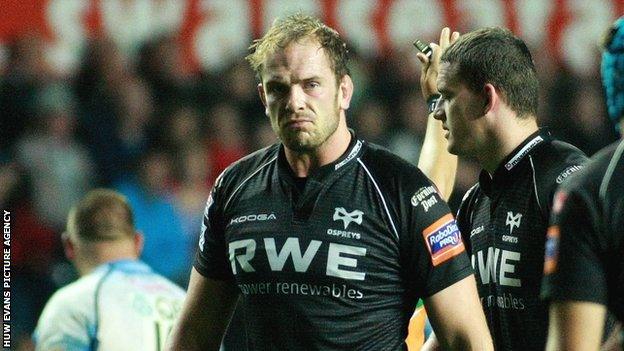 Ospreys captain Alun Wyn Jones