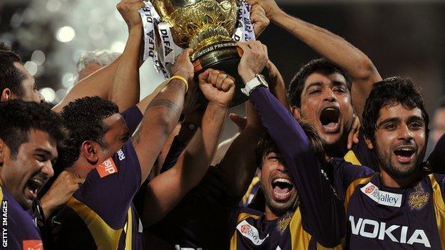 Kolkata Knight Riders celebrate their 2012 IPL success