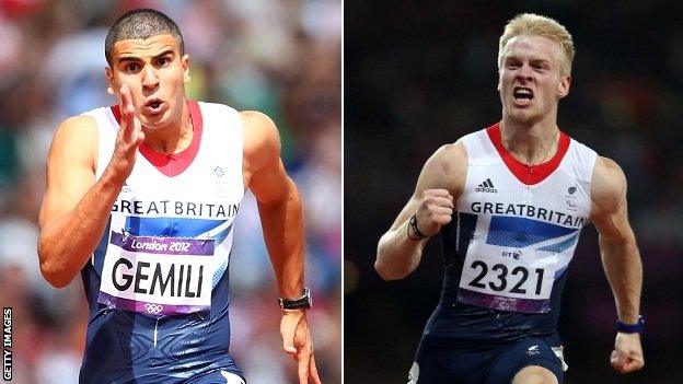 Adam Gemili and Jonnie Peacock