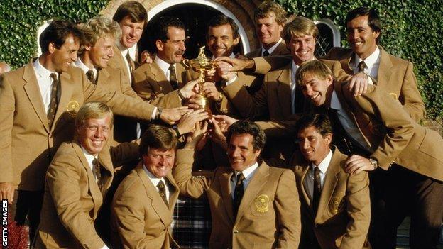 Europe win the Ryder Cup in 1985