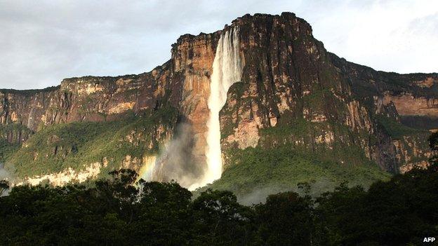 Angel Falls waterfalls - the world's tallest - near Canaima, in Venezuela