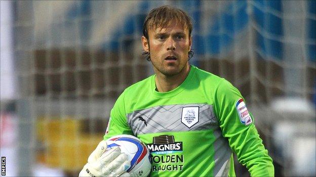 Preston North End goalkeeper Steve Simonsen