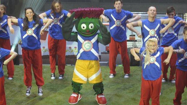 Clyde mascot at launch