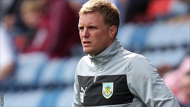 Burnley manager Eddie Howe