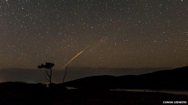 Meteor seen in skies at Maam Cross, Connemara, Ireland