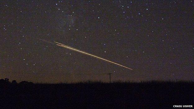 Meteor in the skies over Loch Thom, Scotland