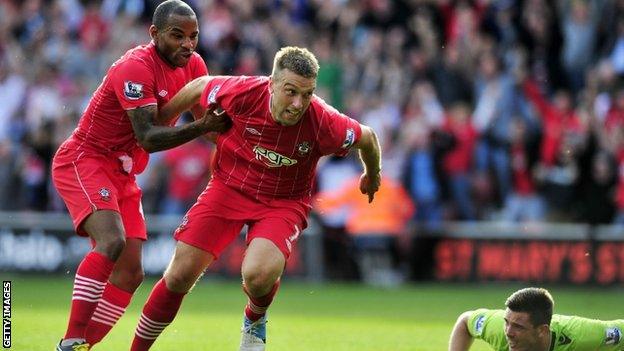 Rickie Lambert celebrates