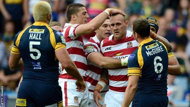 Wigan take on Leeds in the Challenge Cup semi-final