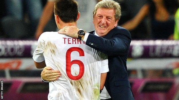 Roy Hodgson embraces John Terry