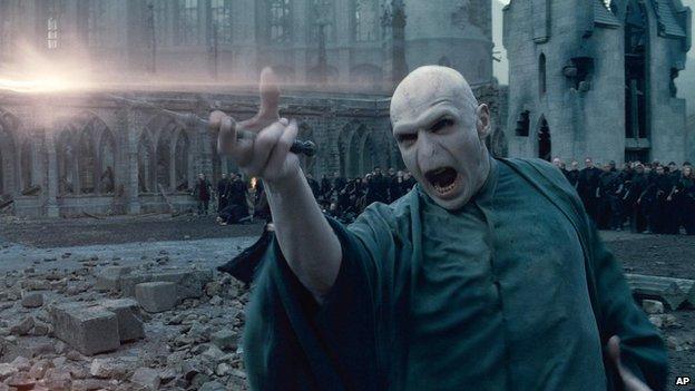 Lord Voldemort in a scene from "Harry Potter and the Deathly Hallows: Part 2.