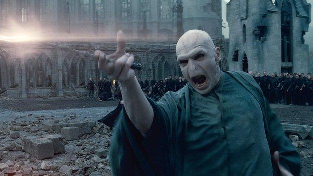 Lord Voldemort in a scene from "Harry Potter and the Deathly Hallows: Part 2.