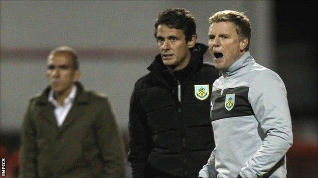 Burnley manager Eddie Howe