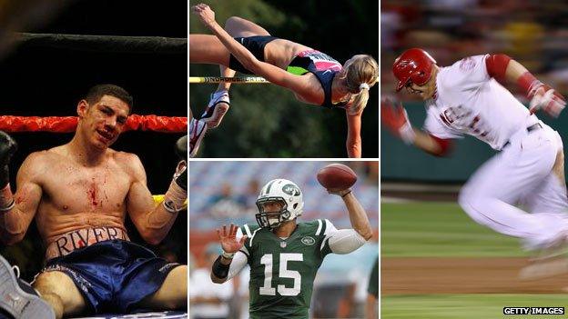 Boxer, high jumper, baseball player, American football quarterback