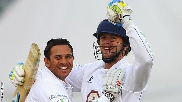 Usman Khawaja (left) and Ross Whiteley