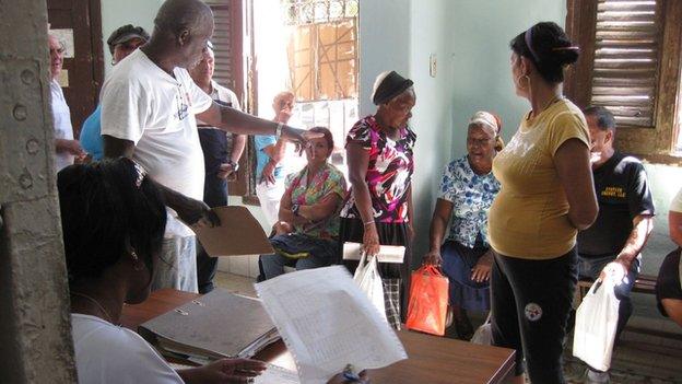 A local housing office in Havana