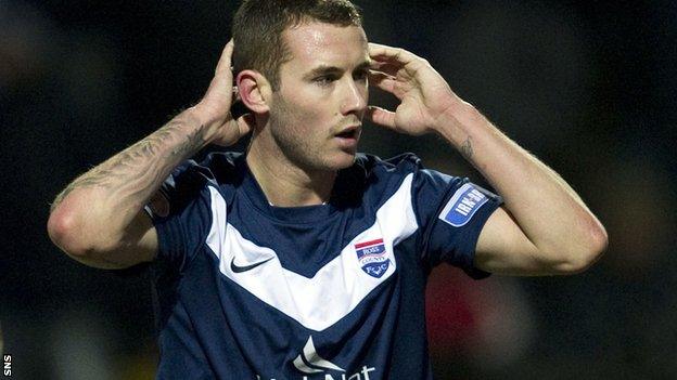 Ross County striker Kurtis Byrne