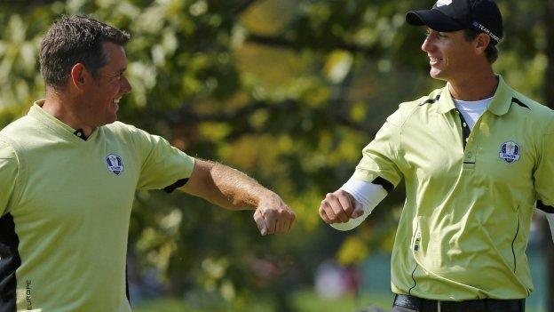 Lee Westwood and Nicolas Colsaerts