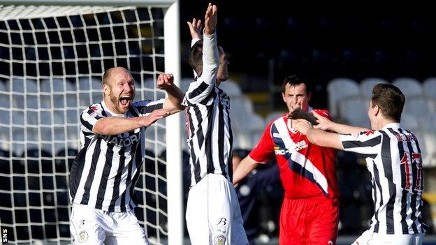 St Mirren goalscorer Steven Thompson