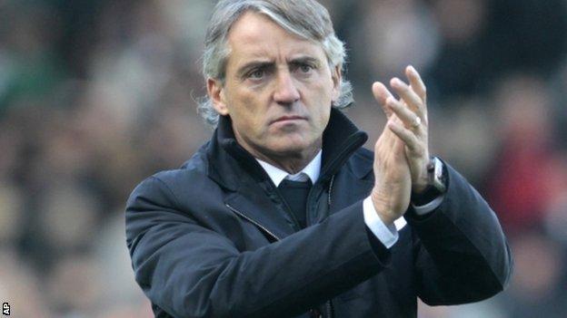 Manchester City boss Roberto Mancini