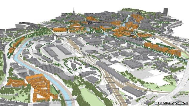 Artist's impression of Temple Meads Enterprise Zone