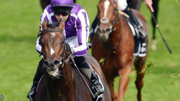 Camelot, ridden by Joseph O'Brien, wins the 2012 Derby