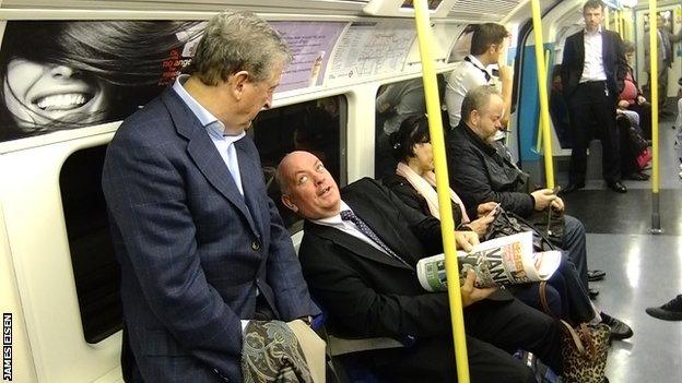 Roy Hodgson on the tube