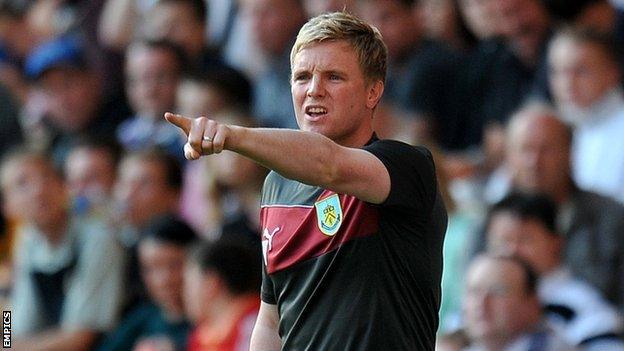 Burnley manager Eddie Howe