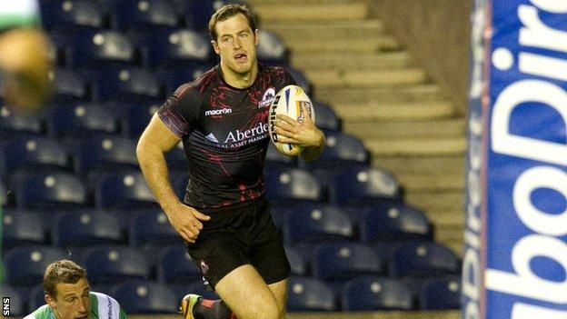 Edinburgh try scorer Tim Visser