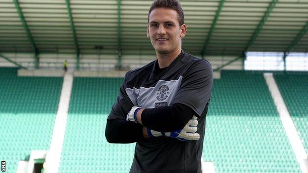 New Hibs goalkeeper Sean Murdoch