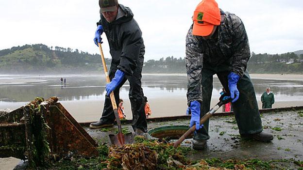 Scraping the dock