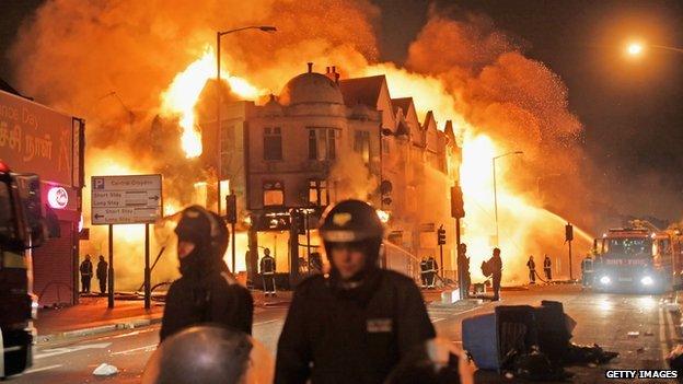 Firefighters fighting fire