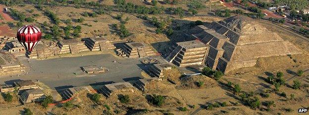 The Moon Pyramid at Teotihuacan, Mexico